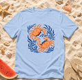 Crab Circle T-Shirt — Nautical Orange Crab Ocean Vibes Tee