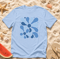Blue Retro Floral T-Shirt