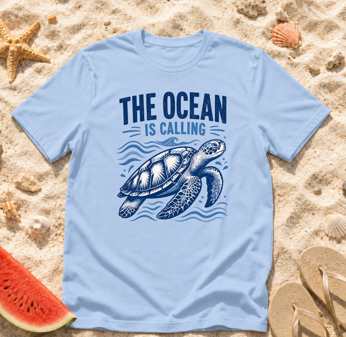 The Ocean Is Calling Sea Turtle T-Shirt