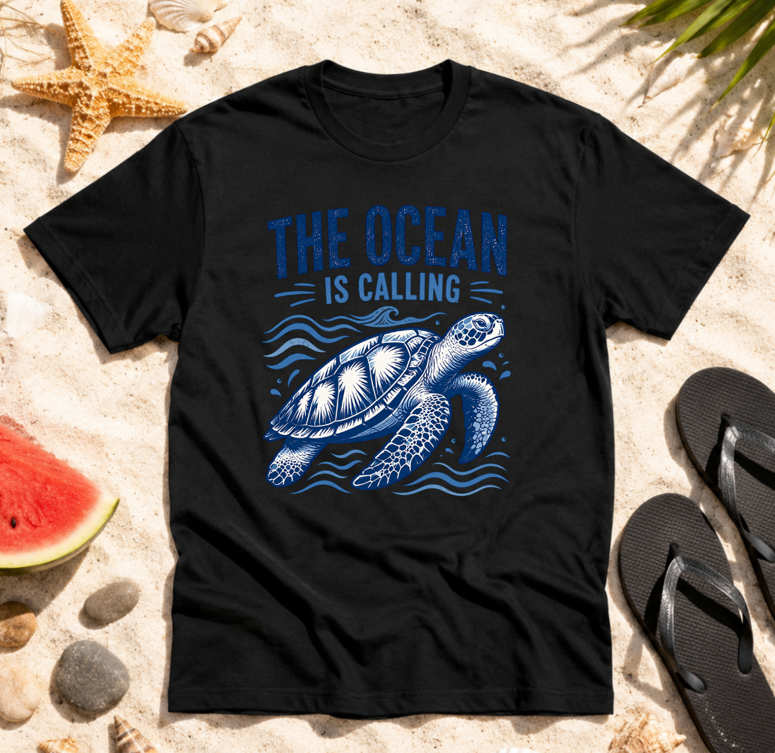 The Ocean Is Calling Sea Turtle T-Shirt