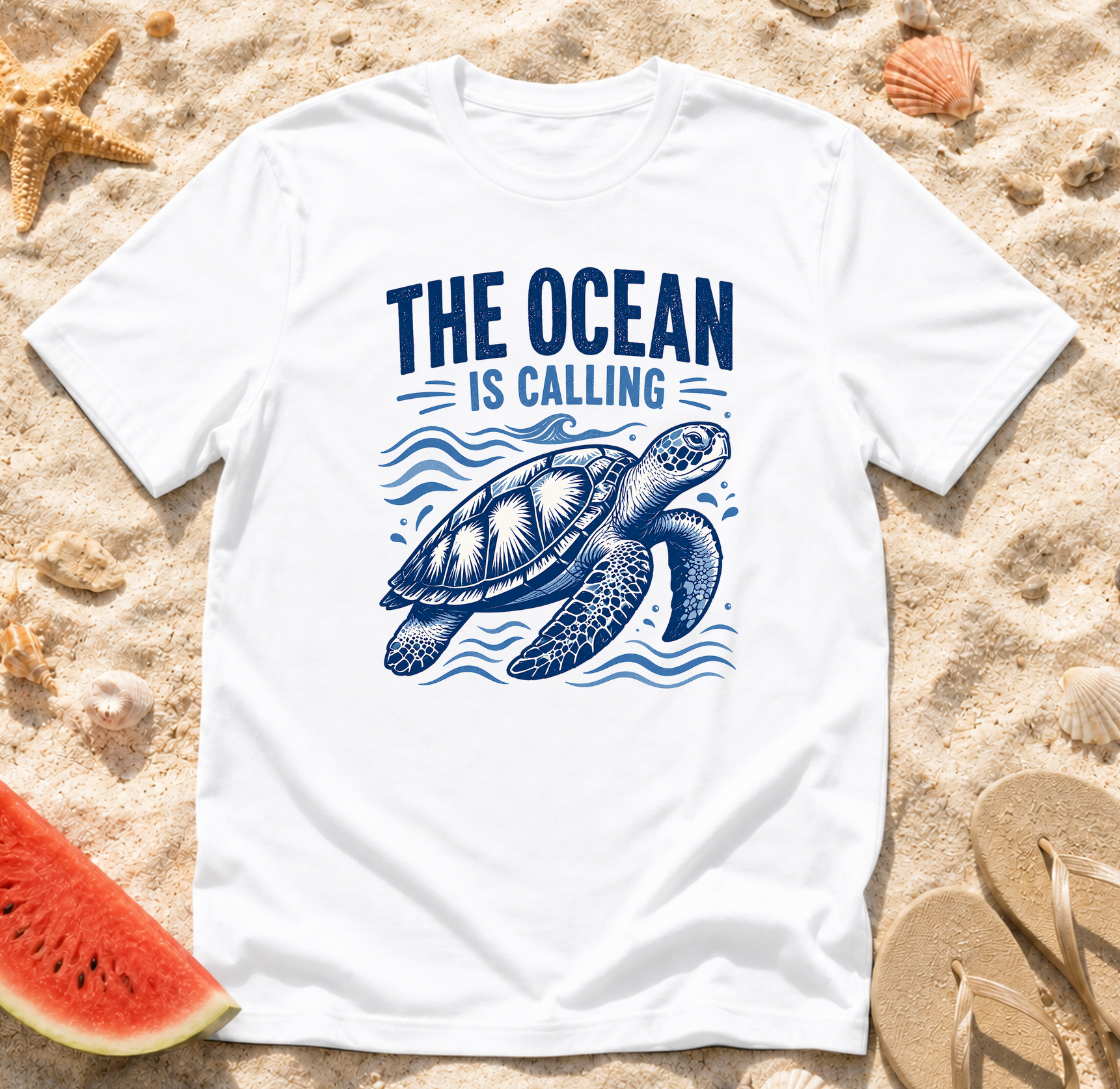 The Ocean Is Calling Sea Turtle T-Shirt
