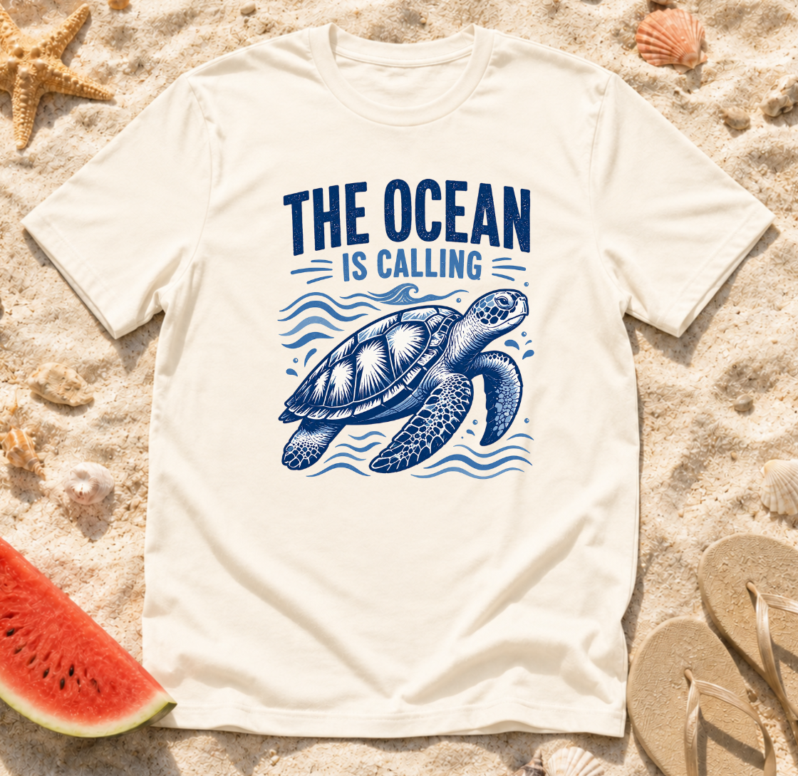 The Ocean Is Calling Sea Turtle T-Shirt