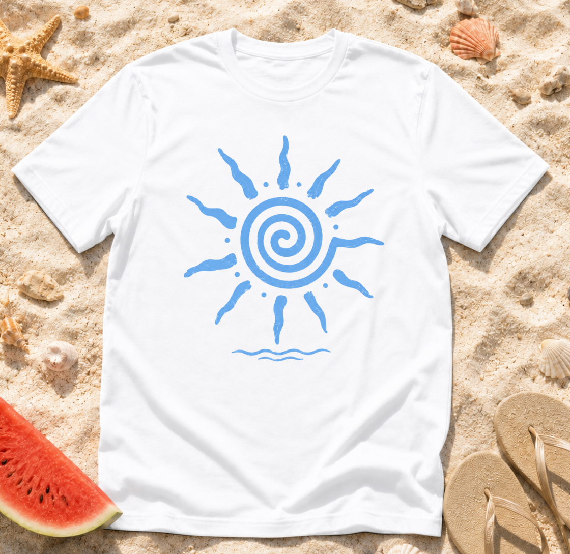 Blue Sun Spiral T-Shirt