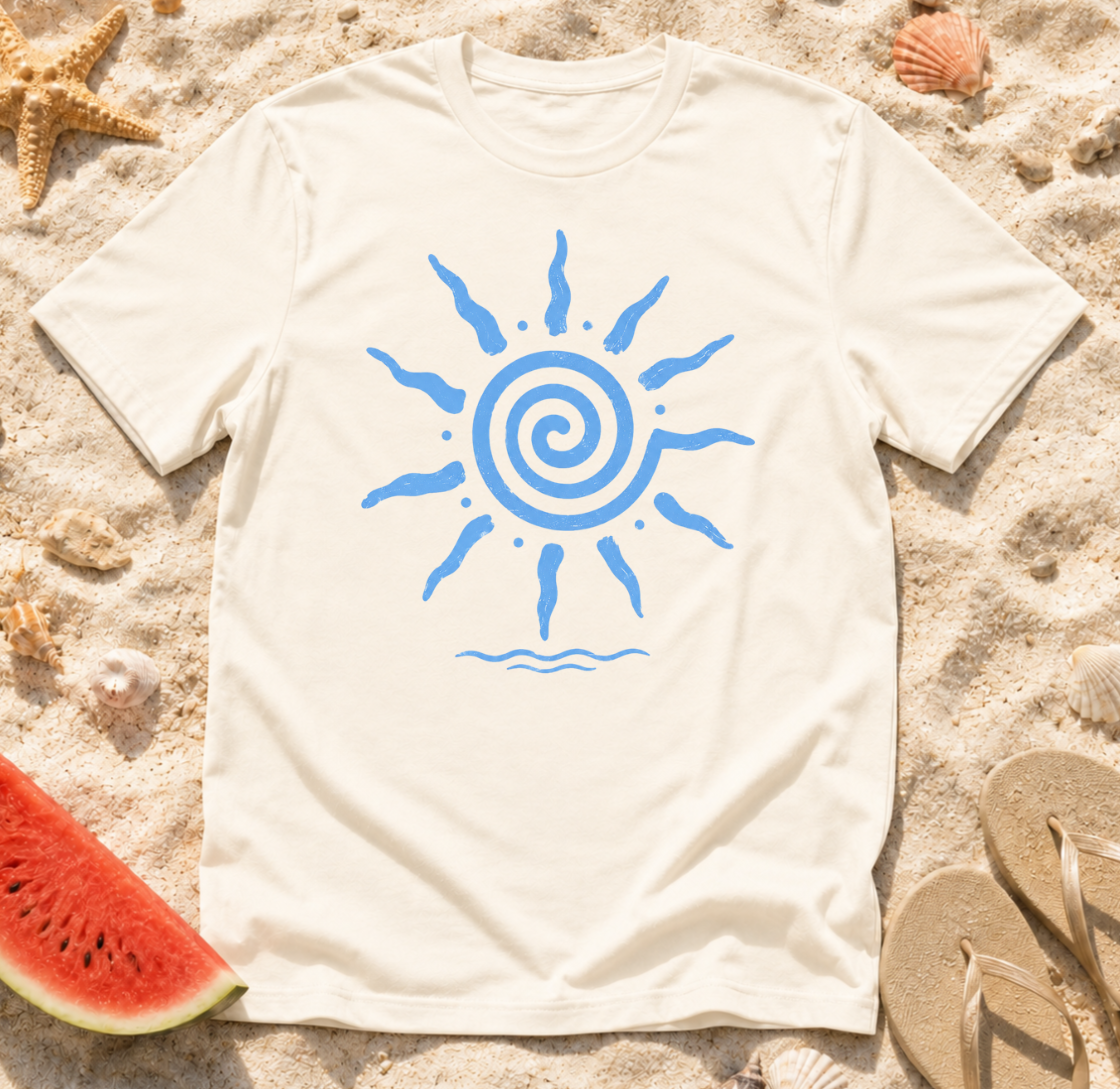 Blue Sun Spiral T-Shirt
