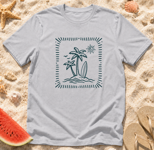 Beach Surf Sketch T-Shirt