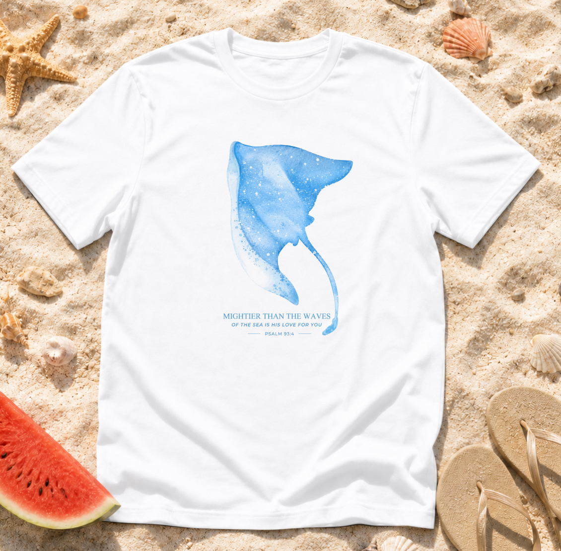 Manta Ray Watercolor T-Shirt
