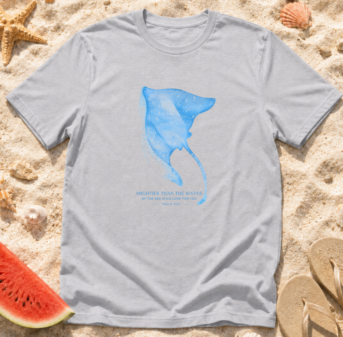 Manta Ray Watercolor T-Shirt