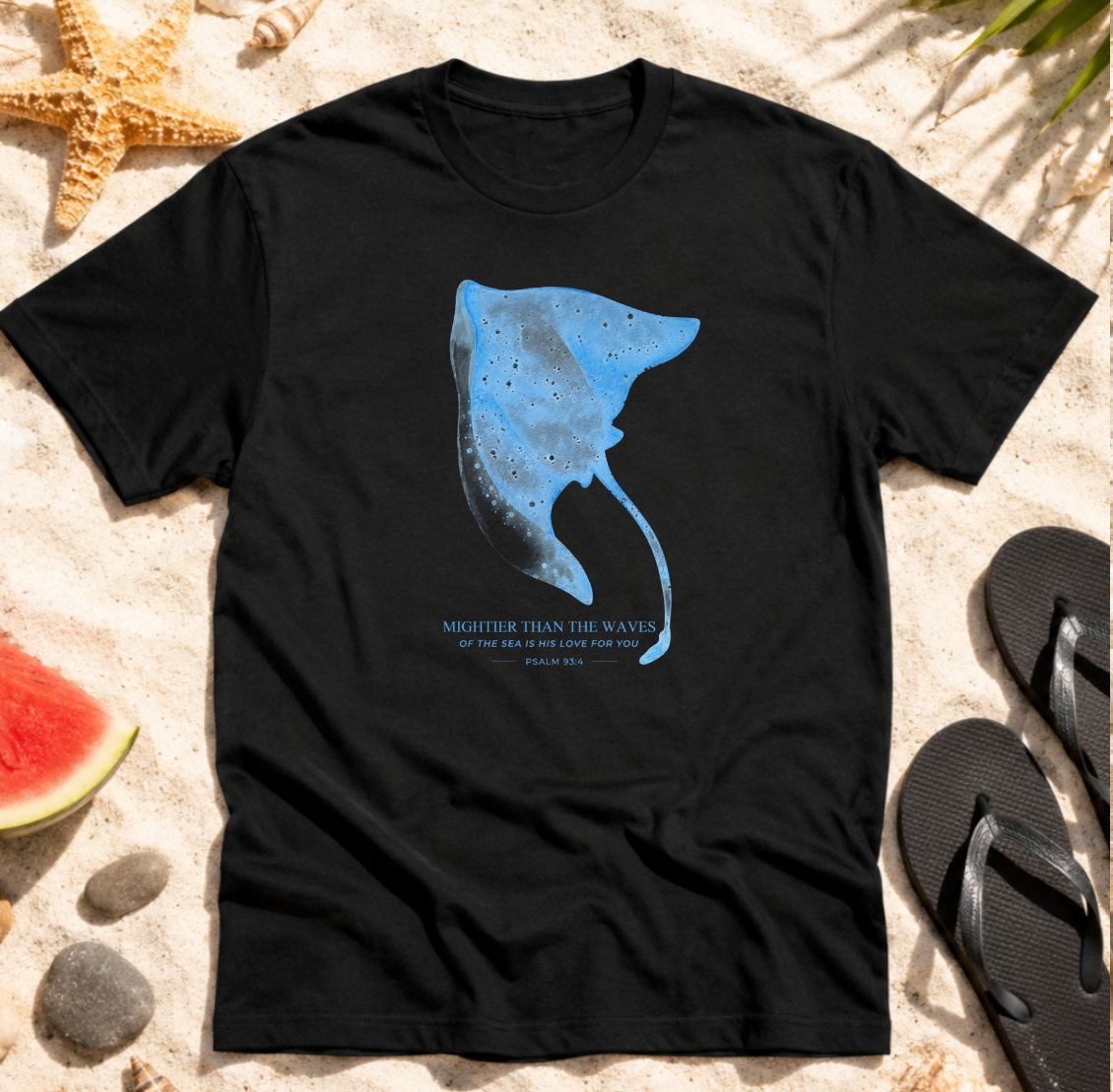 Manta Ray Watercolor T-Shirt
