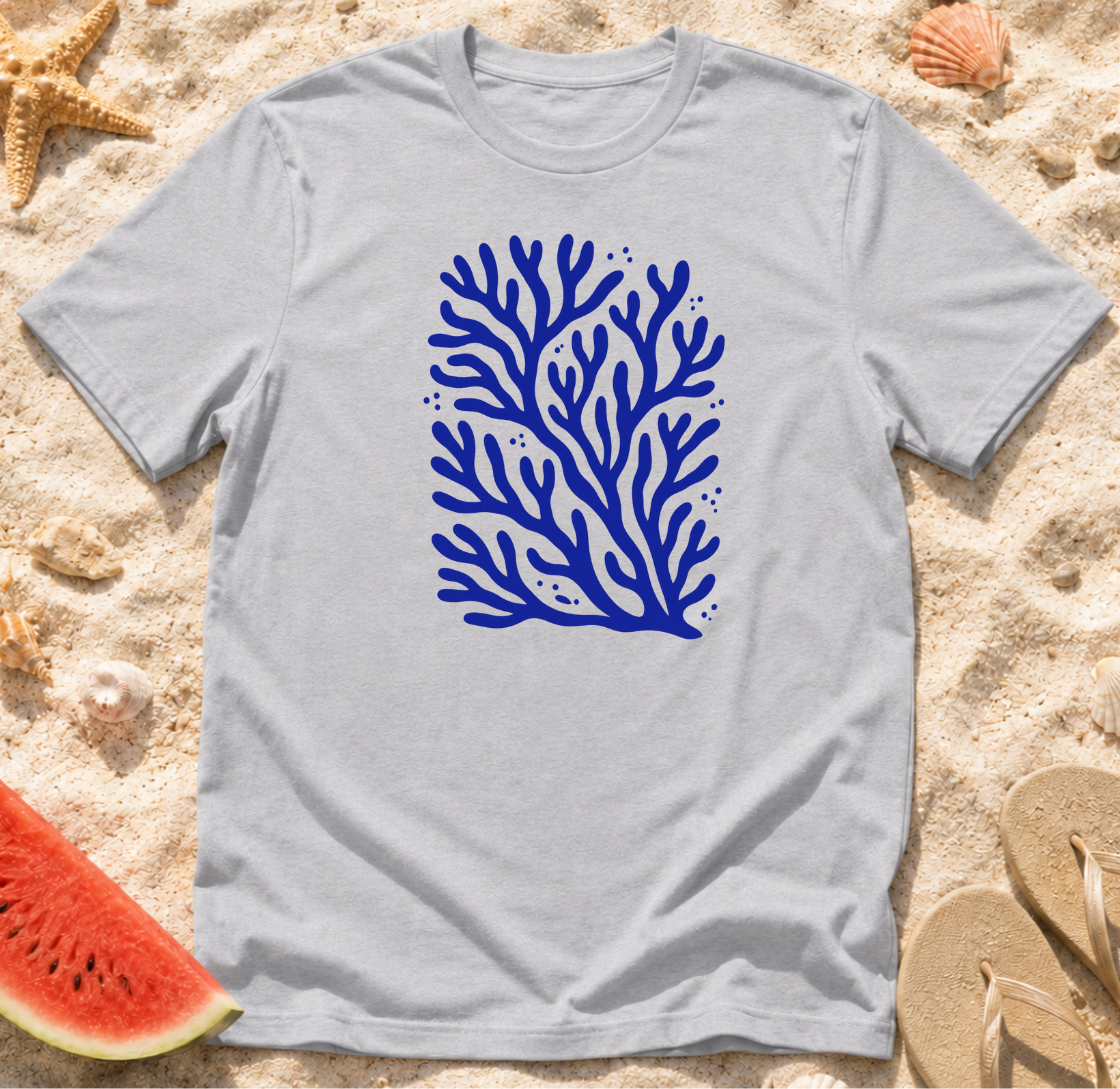 Coral Reef Blue Seaweed Art T-Shirt