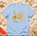 Sunflower and Sun Checkerboard T-Shirt