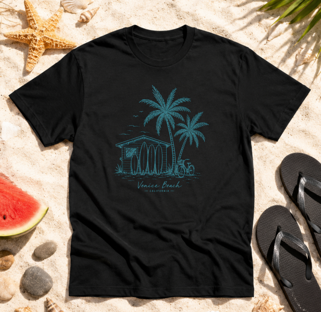Vintage Surf Shack Venice Beach T-Shirt