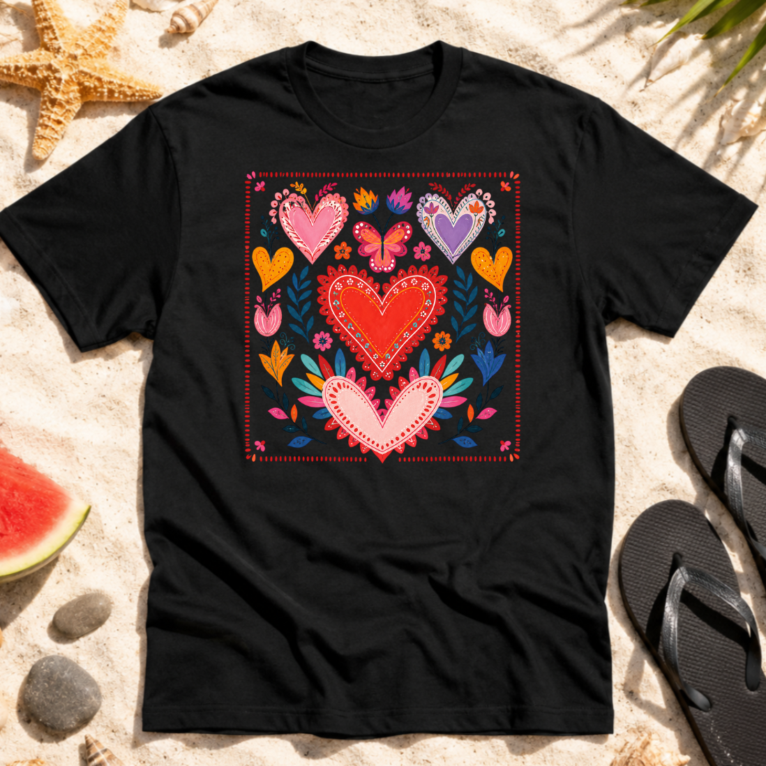 Heart Folk Art T-Shirt