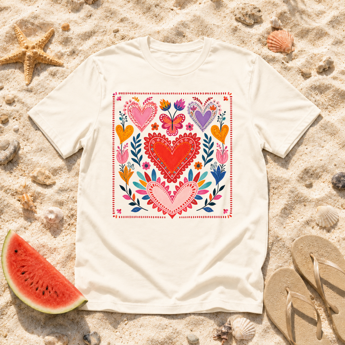 Heart Folk Art T-Shirt
