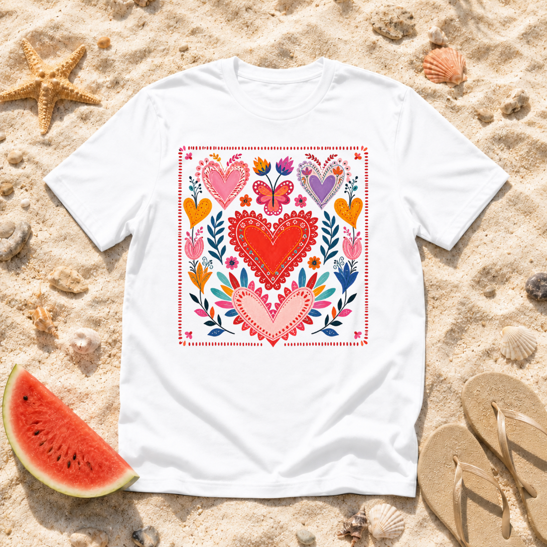 Heart Folk Art T-Shirt