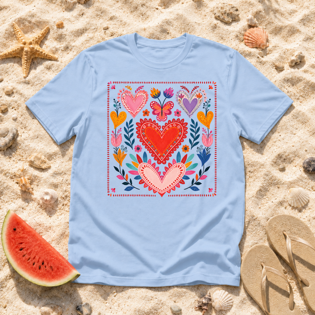 Heart Folk Art T-Shirt