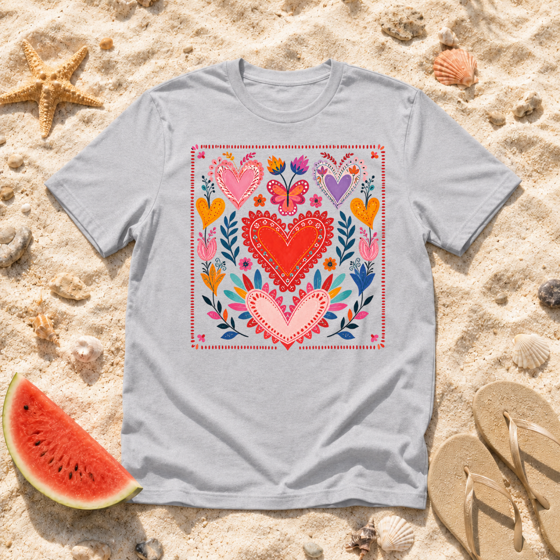 Heart Folk Art T-Shirt