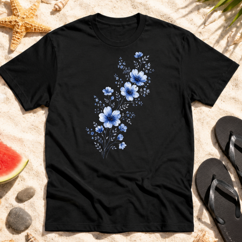 Blue Wildflower Bouquet T-Shirt