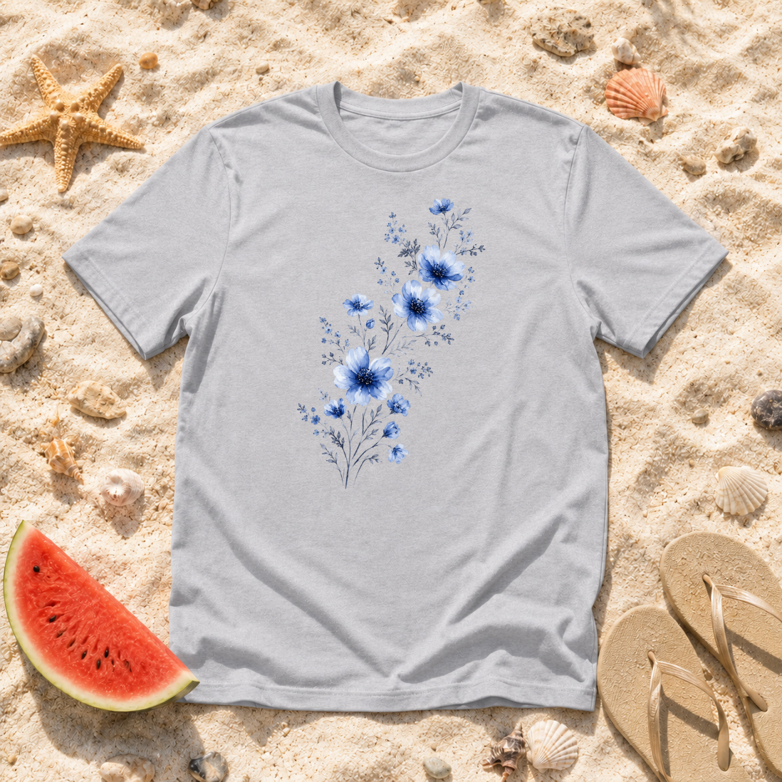 Blue Wildflower Bouquet T-Shirt