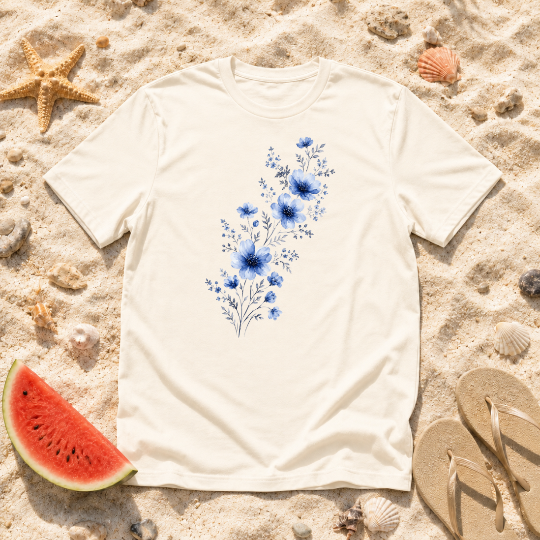 Blue Wildflower Bouquet T-Shirt