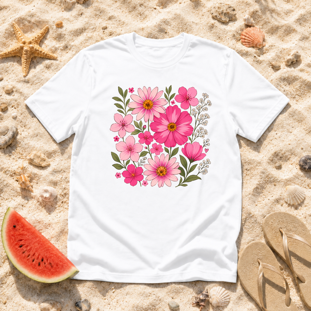 Pink Floral Bouquet T-Shirt