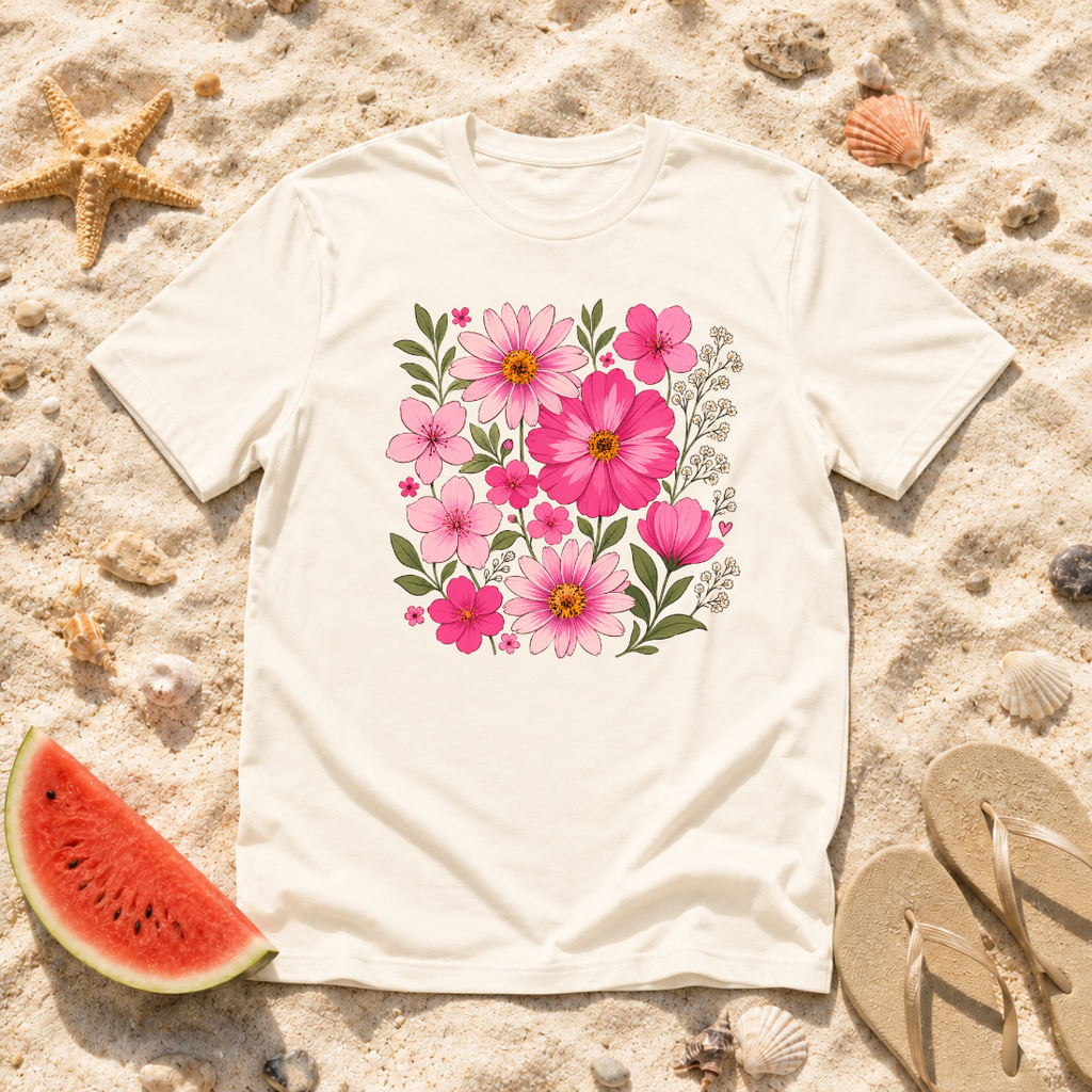 Pink Floral Bouquet T-Shirt