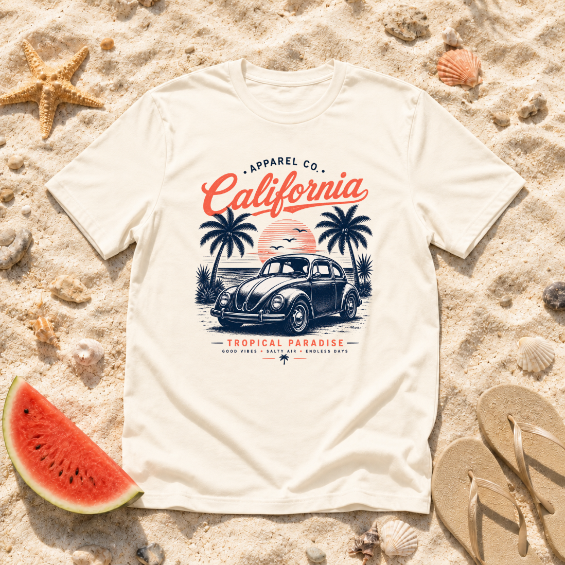 California Vintage Car T-Shirt