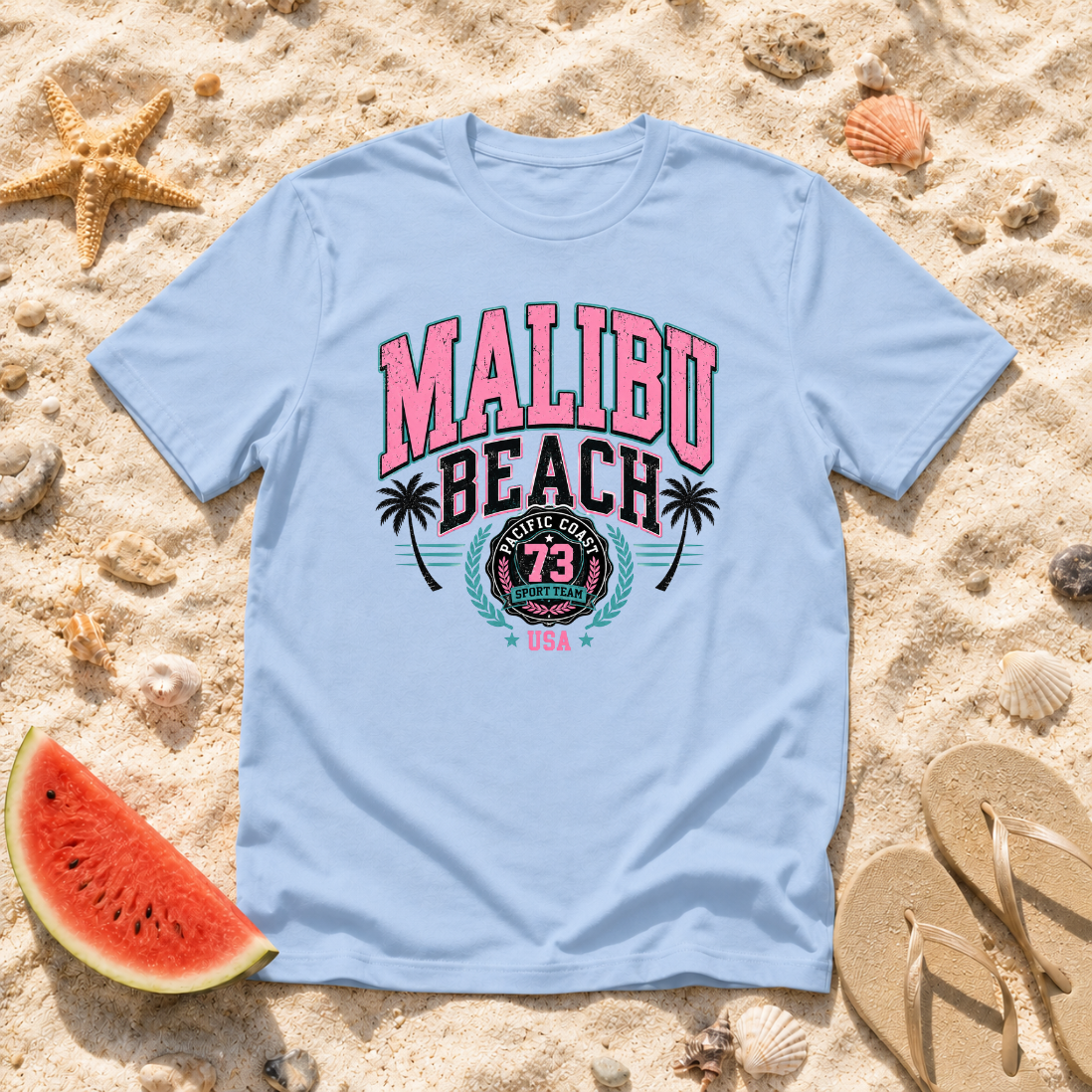 Malibu Beach '73 Retro T-Shirt