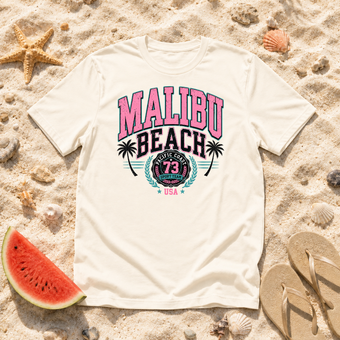 Malibu Beach '73 Retro T-Shirt