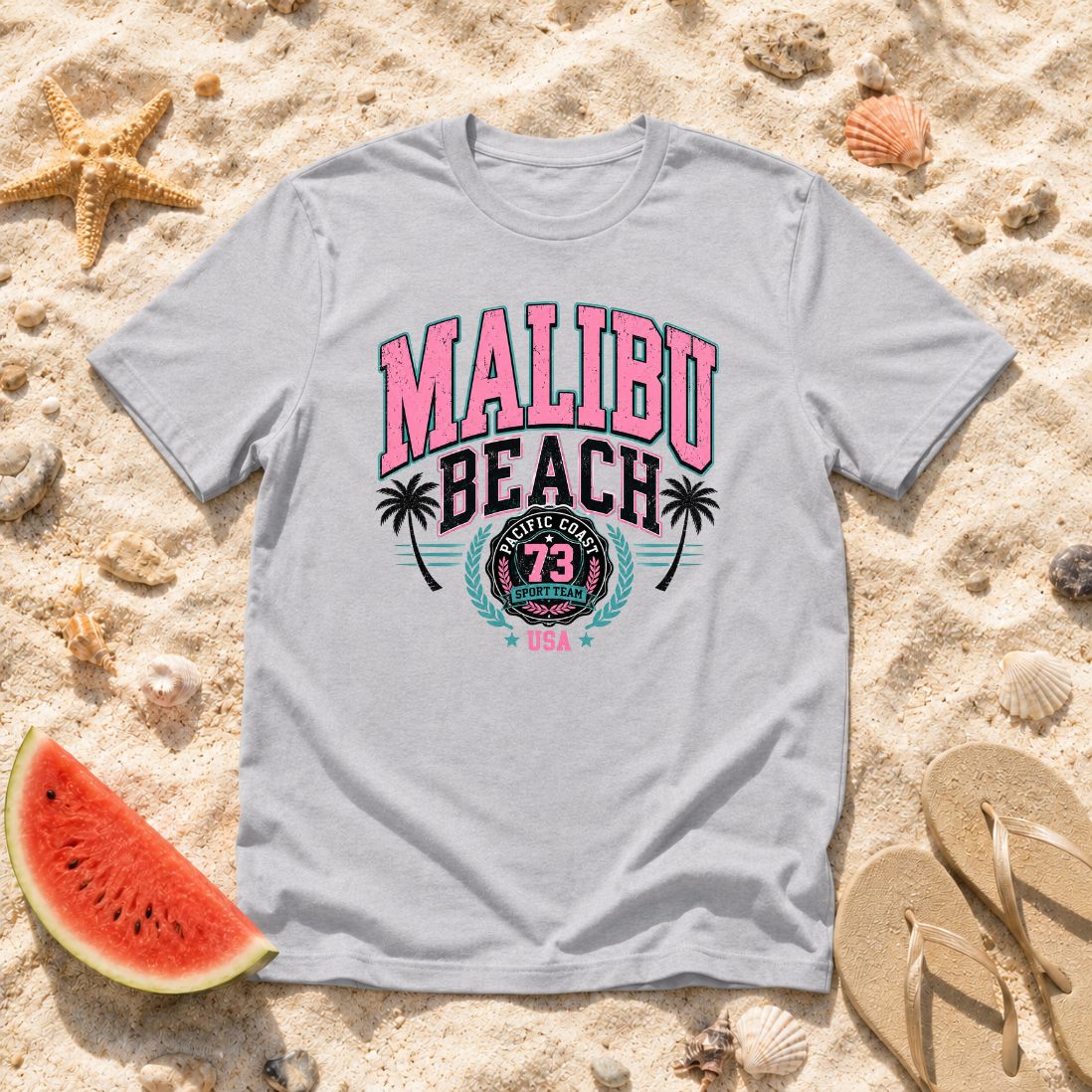 Malibu Beach '73 Retro T-Shirt