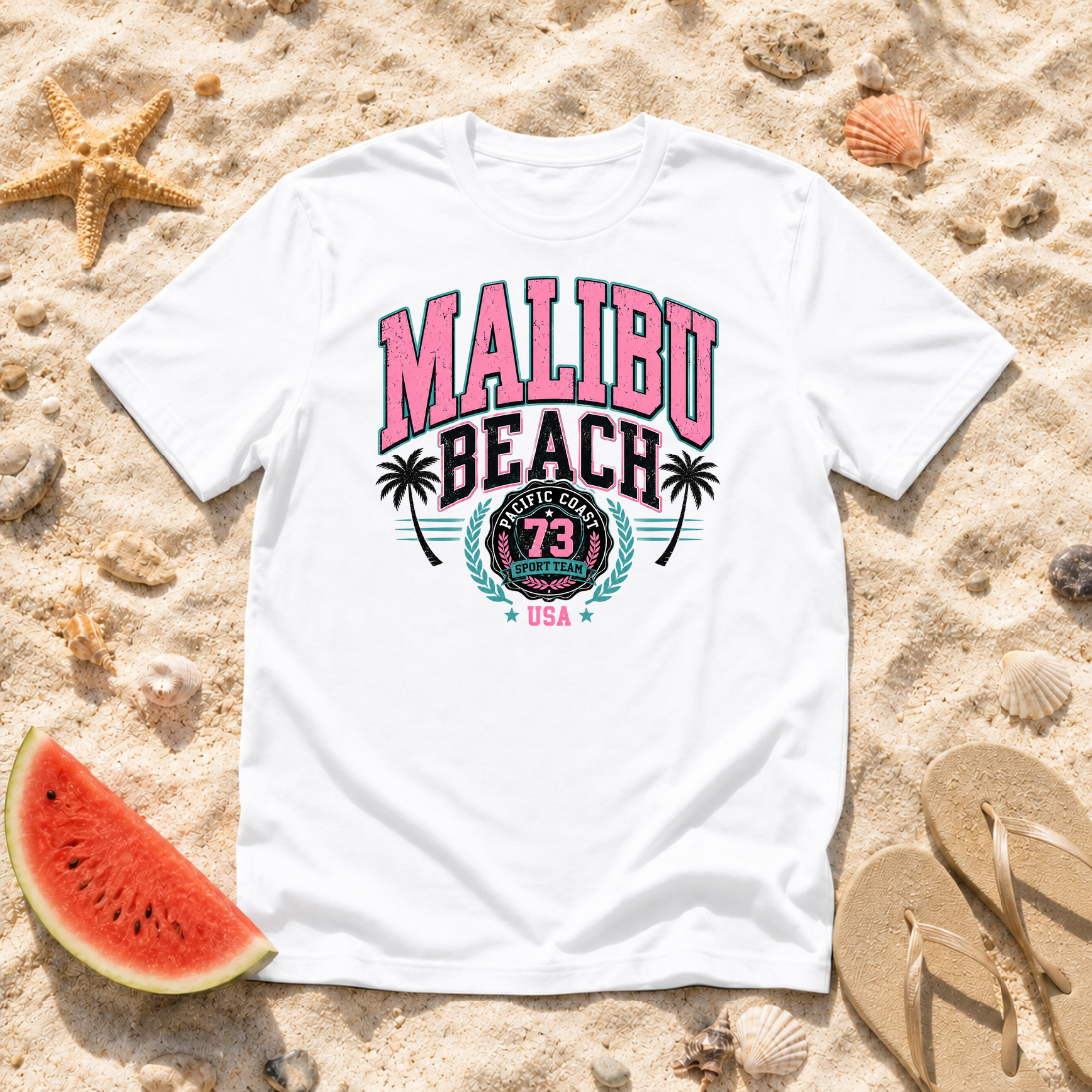 Malibu Beach '73 Retro T-Shirt