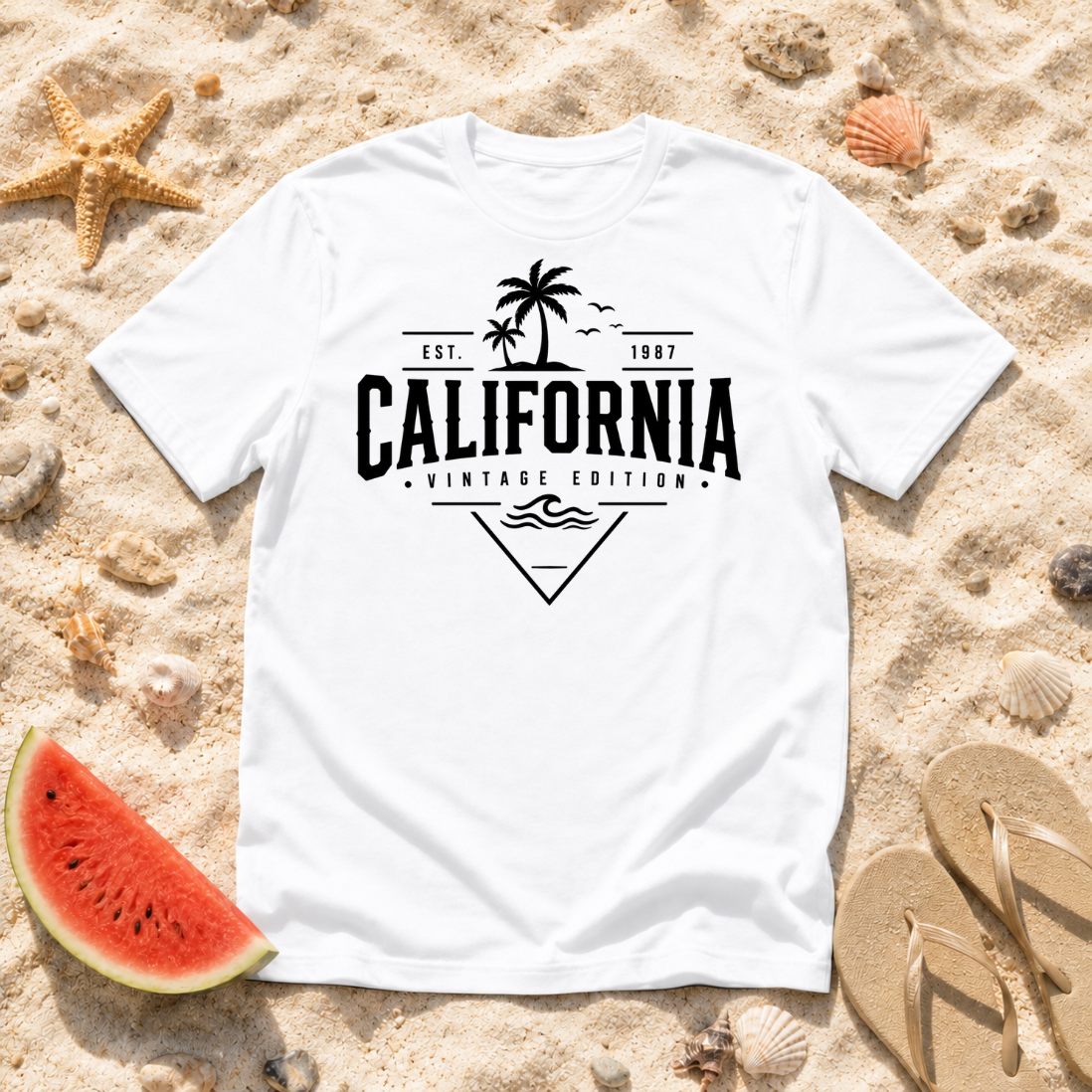 California Palm Tree Surf T-Shirt