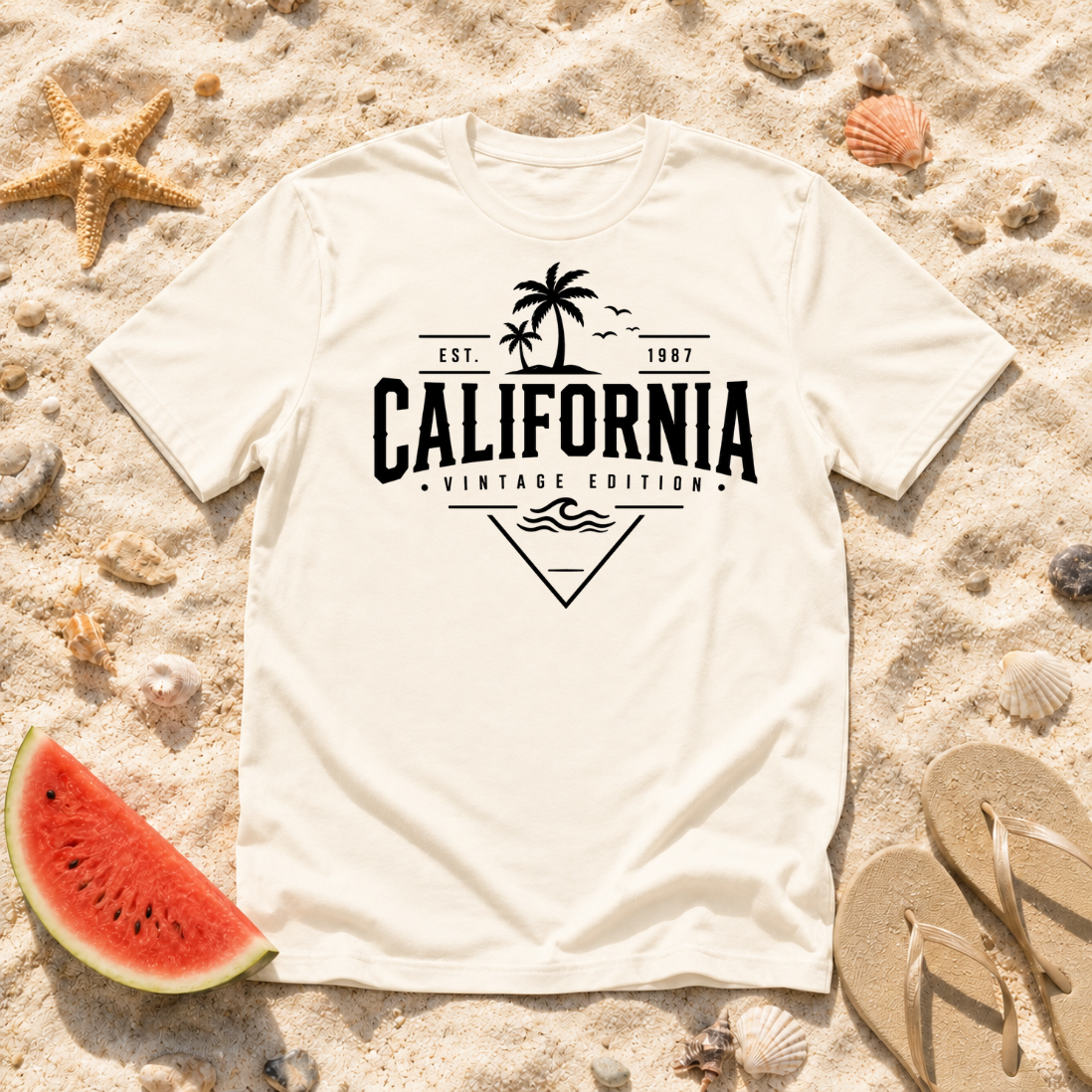 California Palm Tree Surf T-Shirt