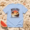 Malibu California Retro Sunset T-Shirt