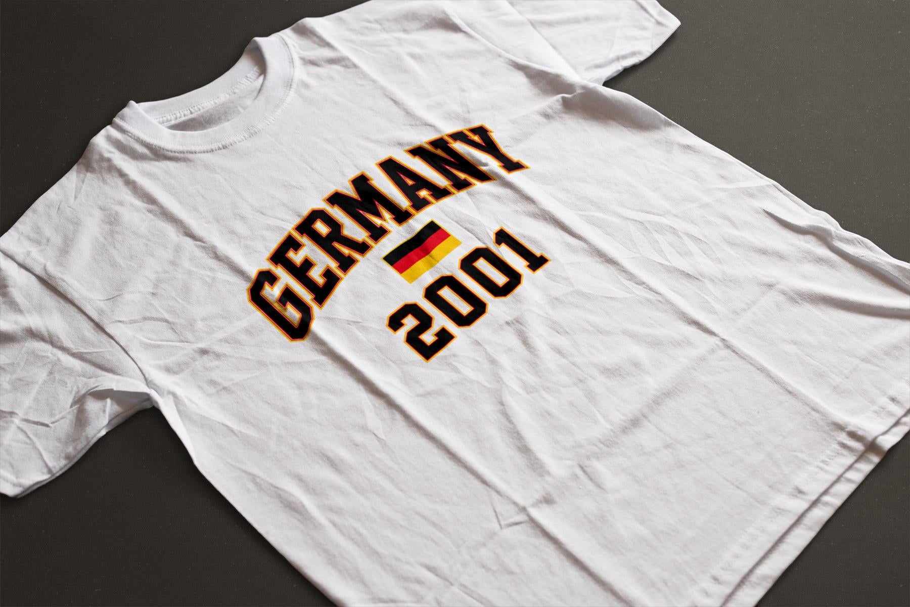 Custom Germany Birth Year T-Shirt, Personalized Germany Flag Tee, Y2K Germany Country Shirt, Custom Year Graphic Top