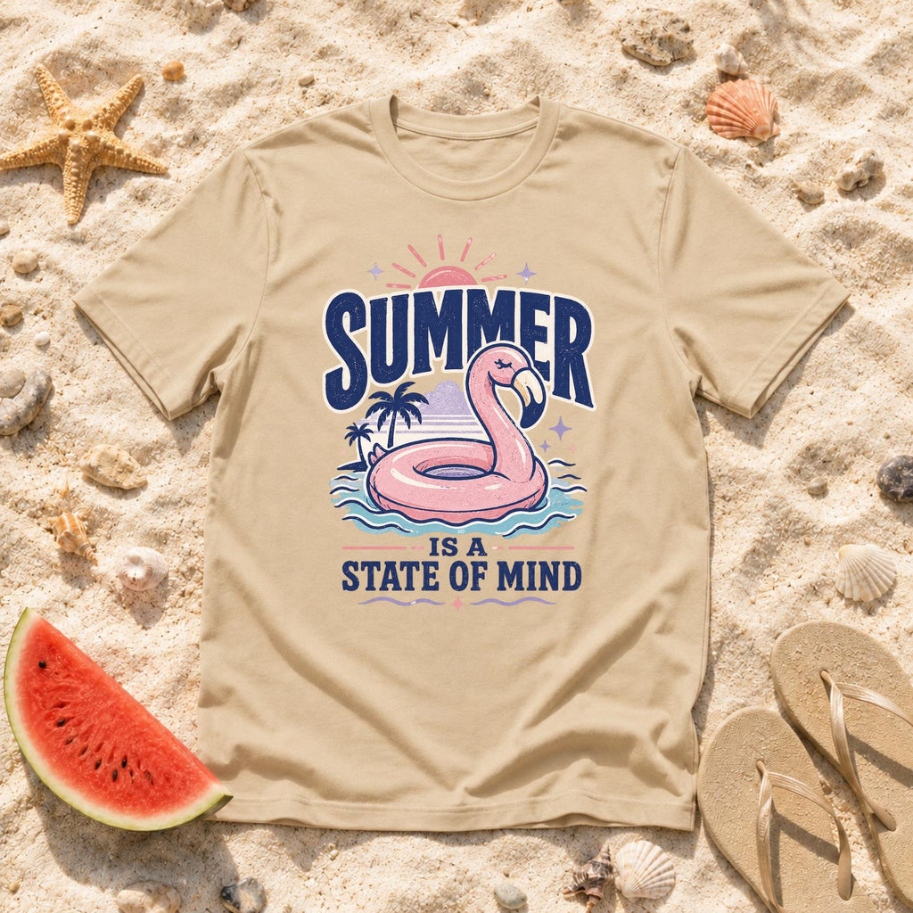Summer Is A State Of Mind T-Shirt, Beach Vacation Retro Surf Tee, Coastal Vibes Shirt
