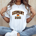 Custom Germany Birth Year T-Shirt, Personalized Germany Flag Tee, Y2K Germany Country Shirt, Custom Year Graphic Top