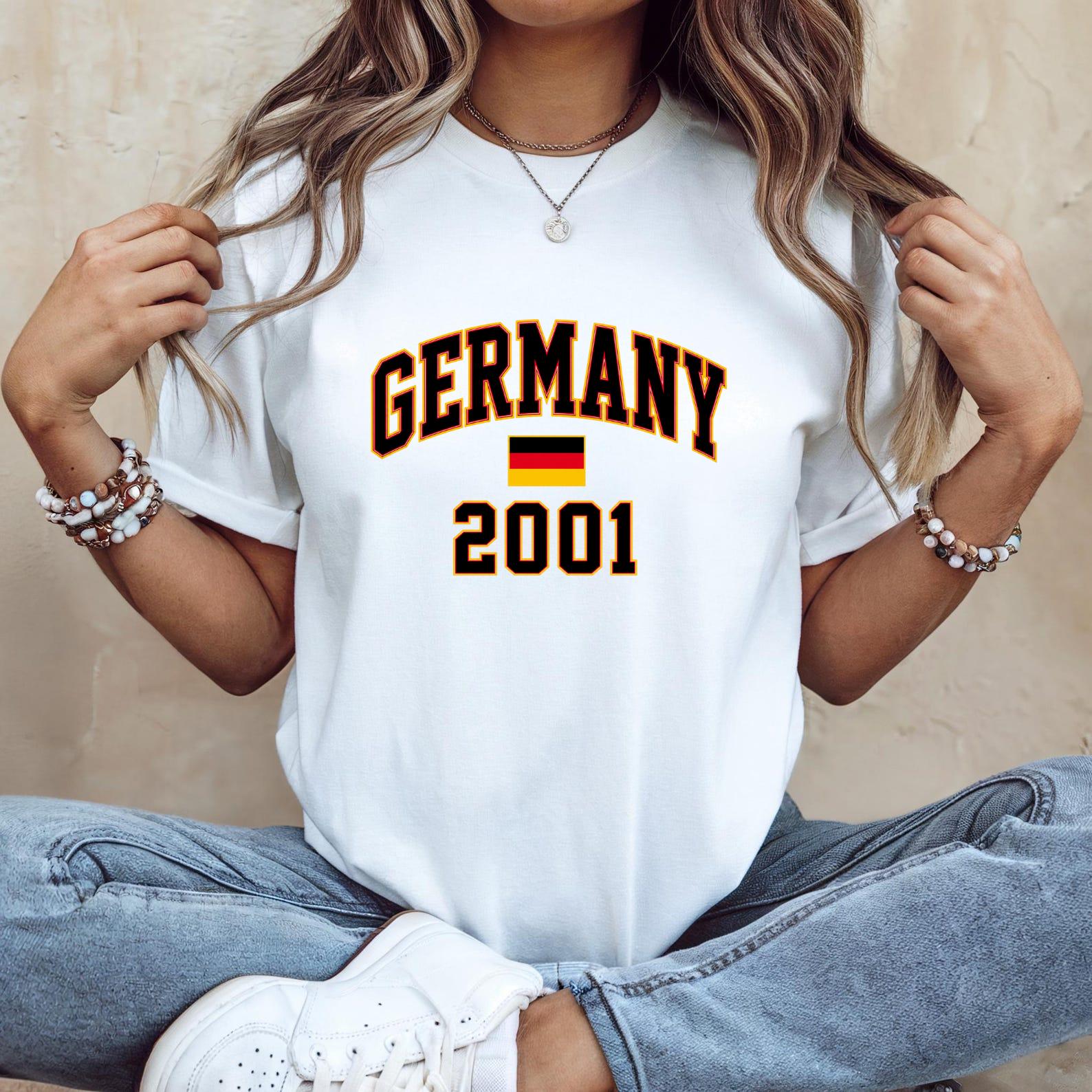 Custom Germany Birth Year T-Shirt, Personalized Germany Flag Tee, Y2K Germany Country Shirt, Custom Year Graphic Top