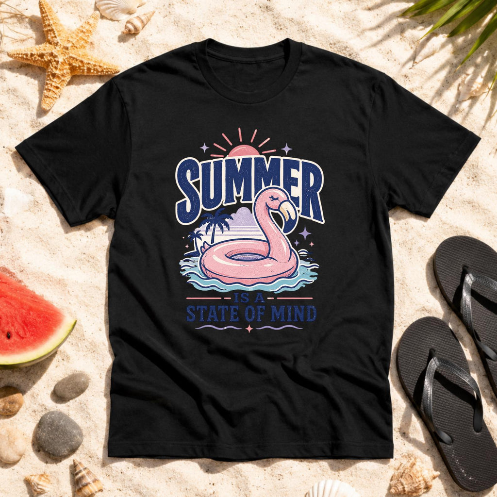 Summer Is A State Of Mind T-Shirt, Beach Vacation Retro Surf Tee, Coastal Vibes Shirt