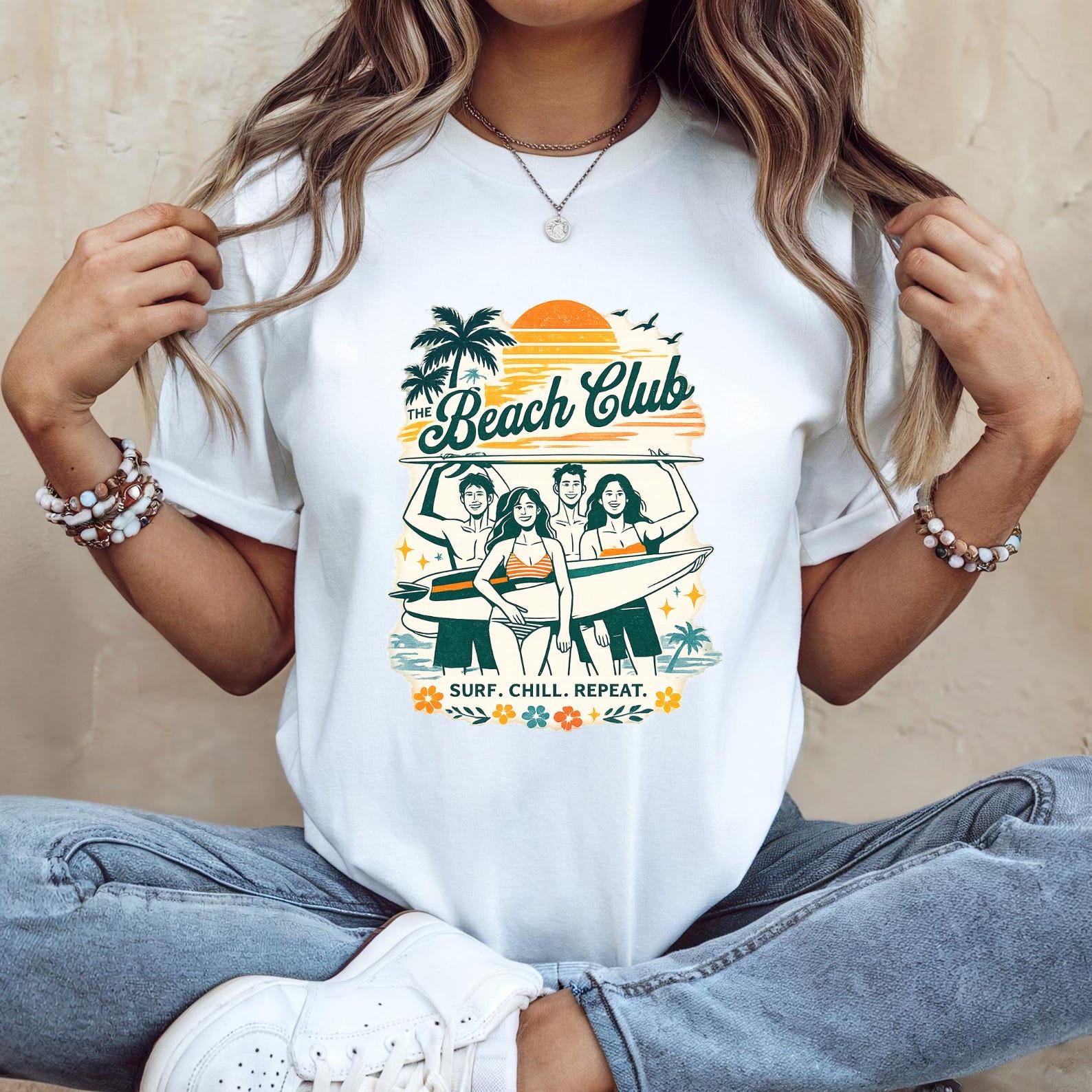 Beach Club Shirt, Summer Vacation T-Shirt, Beach Vibes Tee, Coastal Summer Shirt, Tropical Vacation Tee, Beach Lover Gift